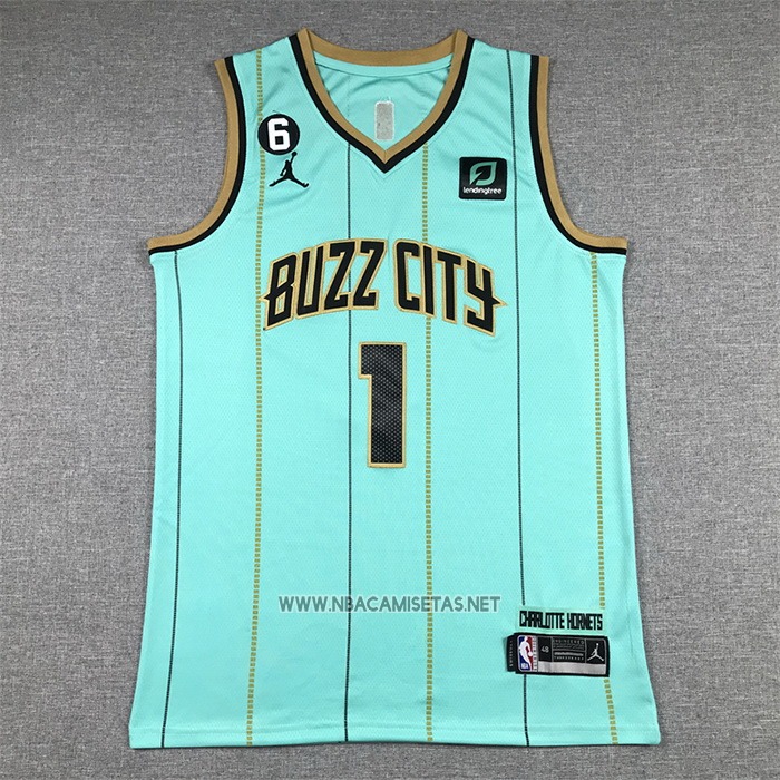 Camiseta Charlotte Hornets LaMelo Ball NO 1 Ciudad Verde